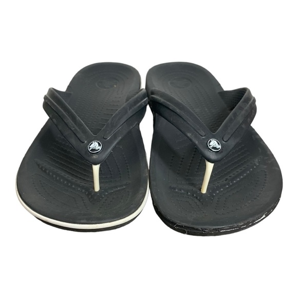 Crocs Crocband Womens Size 10 Mens 8 Black Casual Slip On Flip Flop Sandal *Read - Picture 5 of 9
